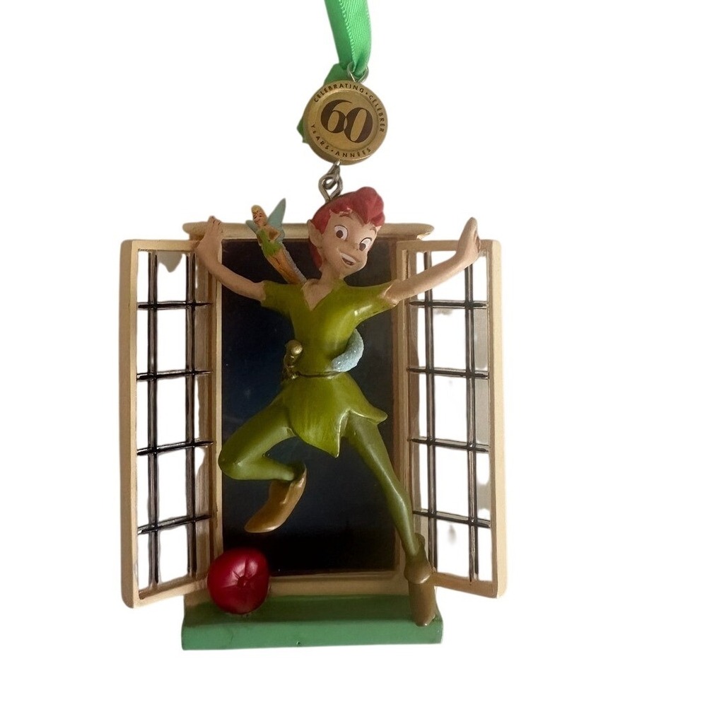 Disney Peter‎ Pan 60th Anniversary Legacy Ornament Tinker Bell Window FAC-001045